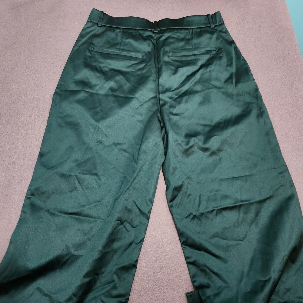 Abercrombie & fitch Satin Pants Women 14 Ultra High Rise Wide Leg NWT - Picture 4 of 15